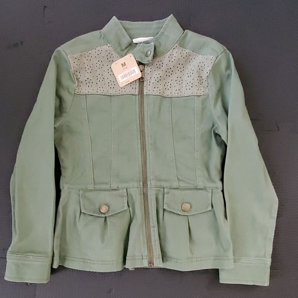 Crazy 8 Girls Eyelet Military Jacket Size M (7-8)